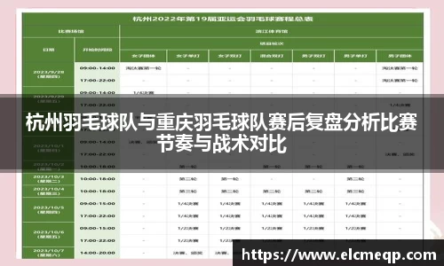 杭州羽毛球队与重庆羽毛球队赛后复盘分析比赛节奏与战术对比